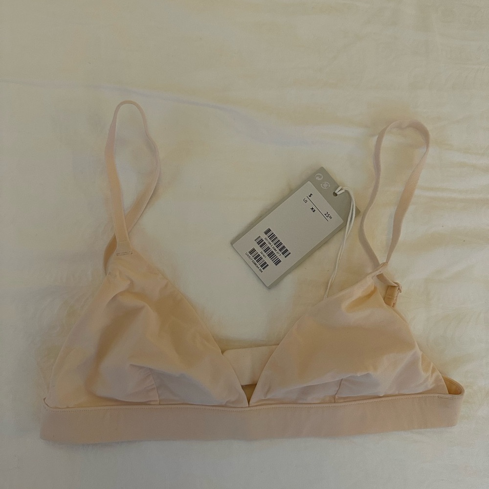 NWT COS Cream Triangle Bra Intimates Size XS
